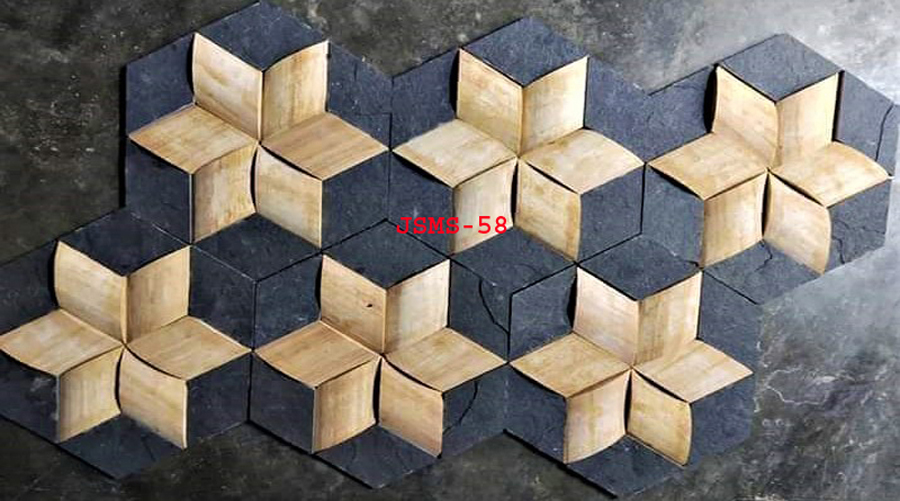  Natural Stone 3D Mosaic Tiles For Interior and Exterior House Wall